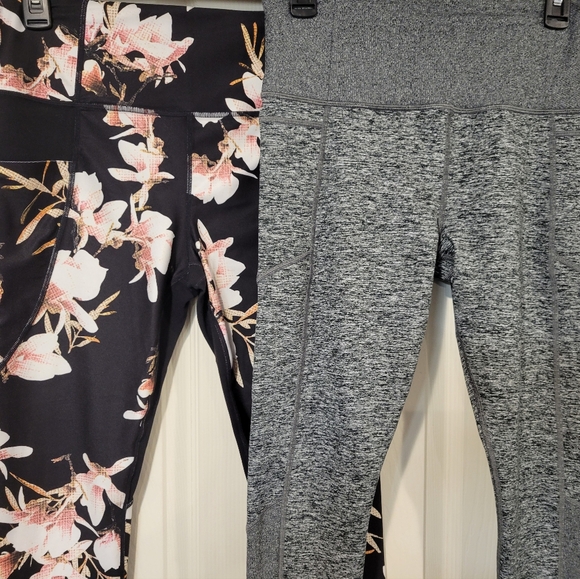 LOT OF 4 Athleta Leggings: Floral, Stripe, Mesh, Exhale - Size M / MP - Picture 7 of 11